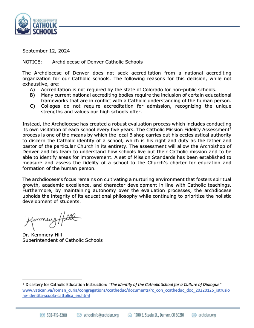 OCS Accreditation Statement 091224